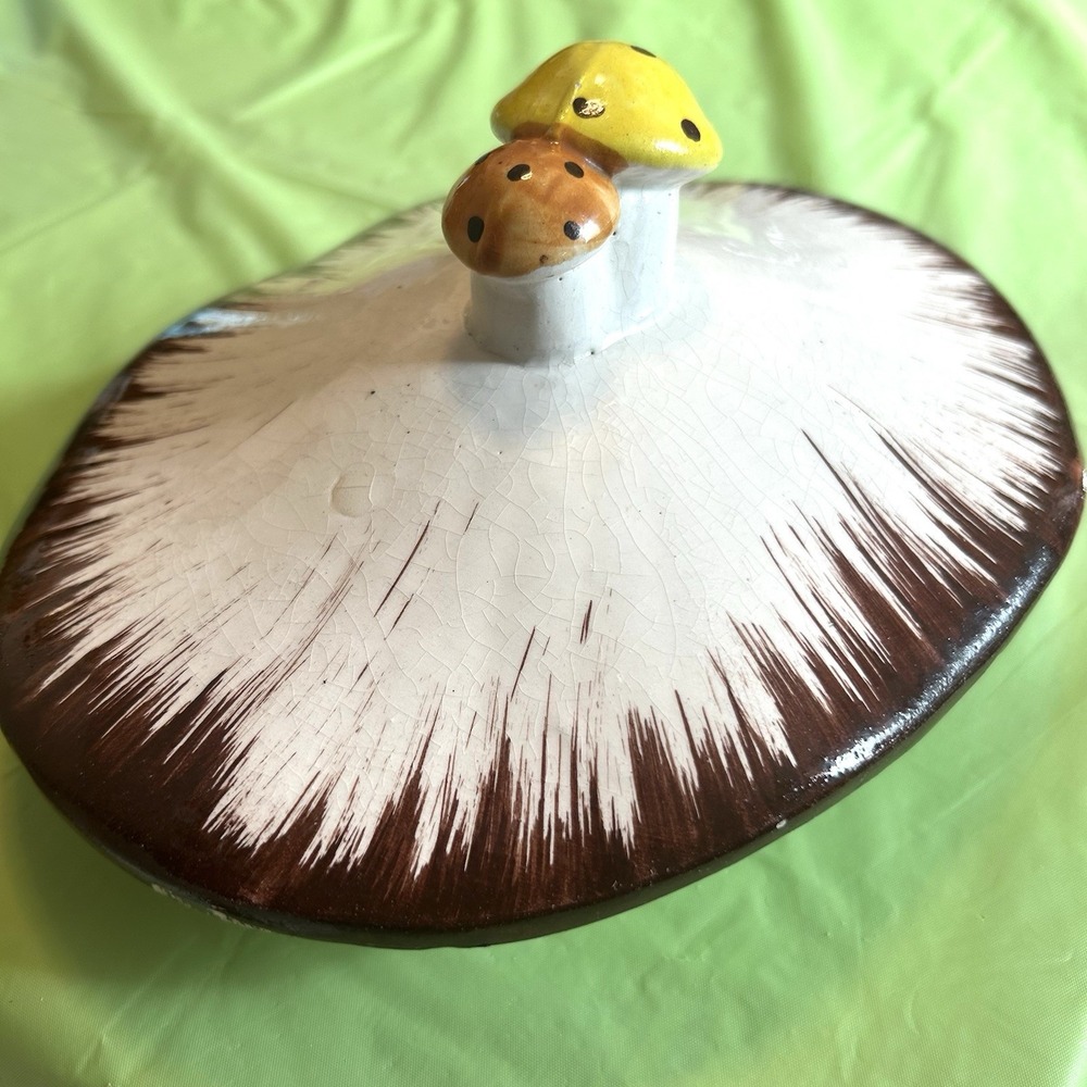 Vintage Mushroom Serving Dish Replacement Lid UNIQUE 1970s 80s Sears Merry Retro